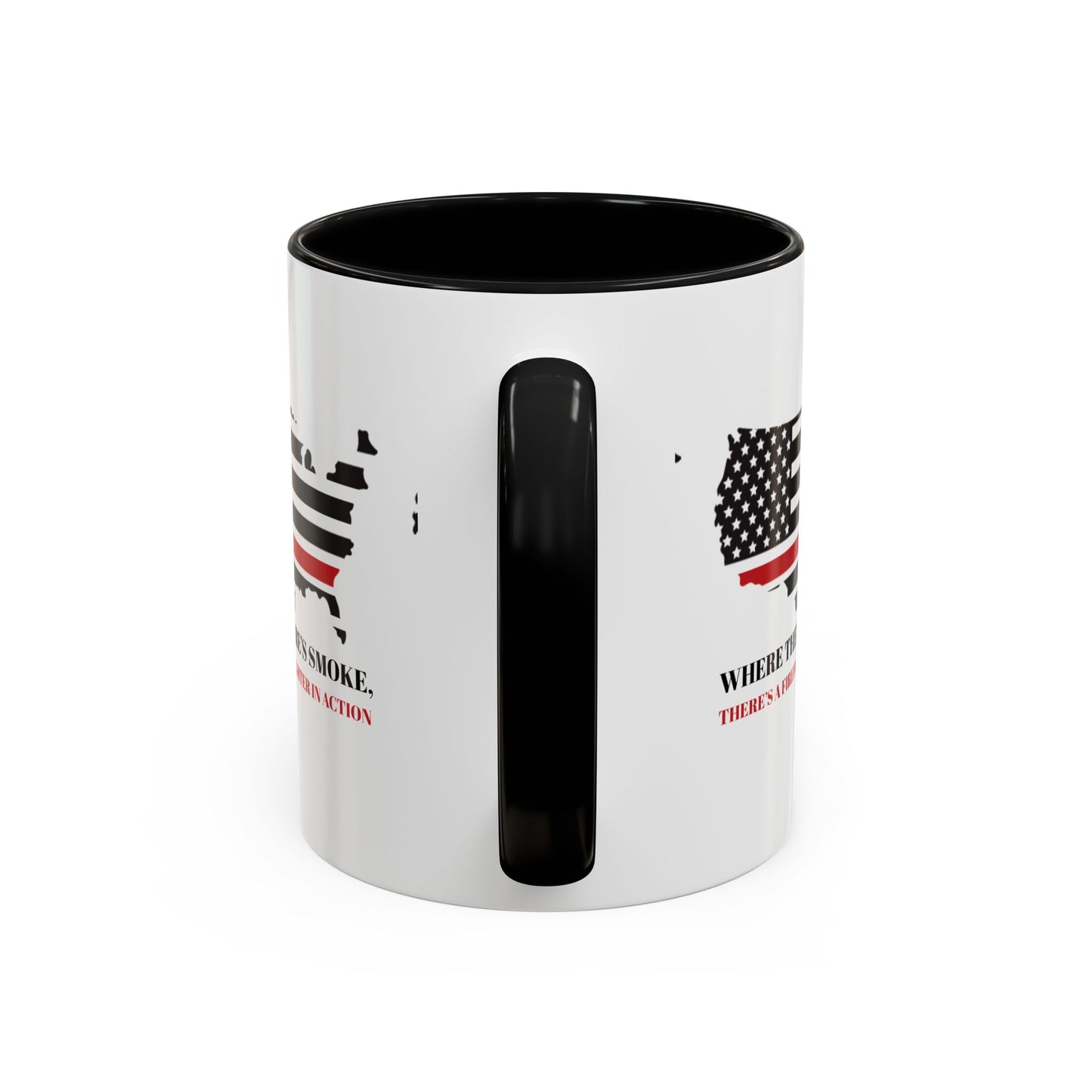 Firefighter Accent Coffee Mug – Where there’s smoke, there’s a firefighter in action