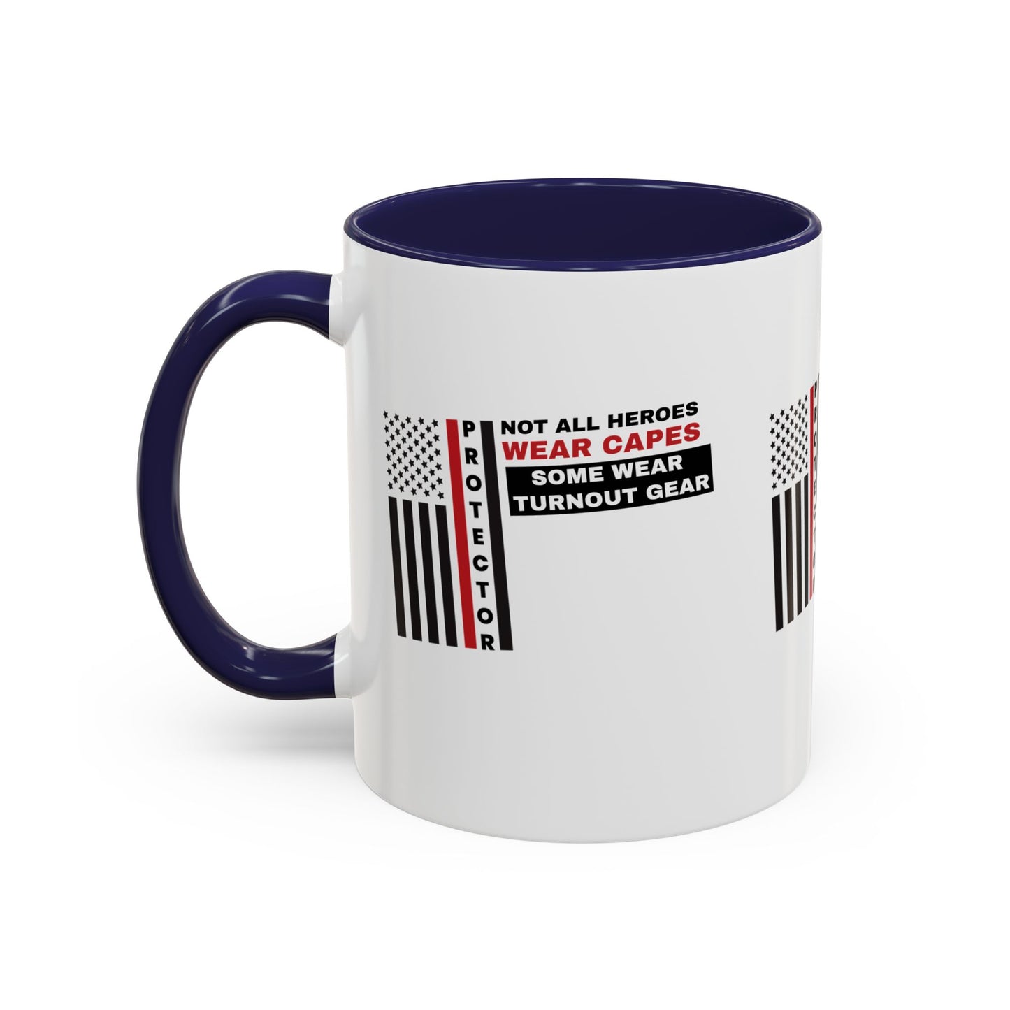Firefighter Accent Coffee Mug – Not all heroes wear capes—some wear turnout gear