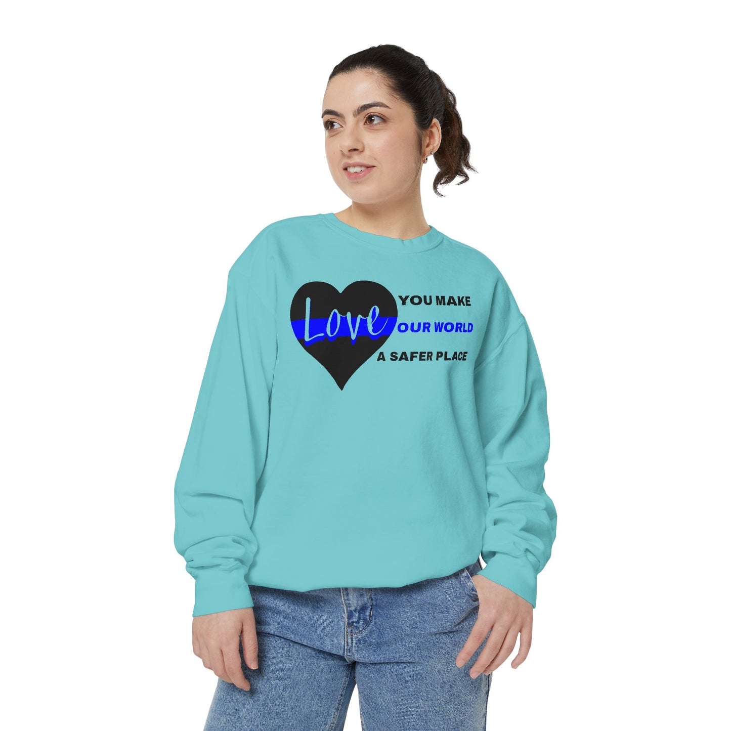 Police Unisex Garment-Dyed Sweatshirt – You make our world a safer place