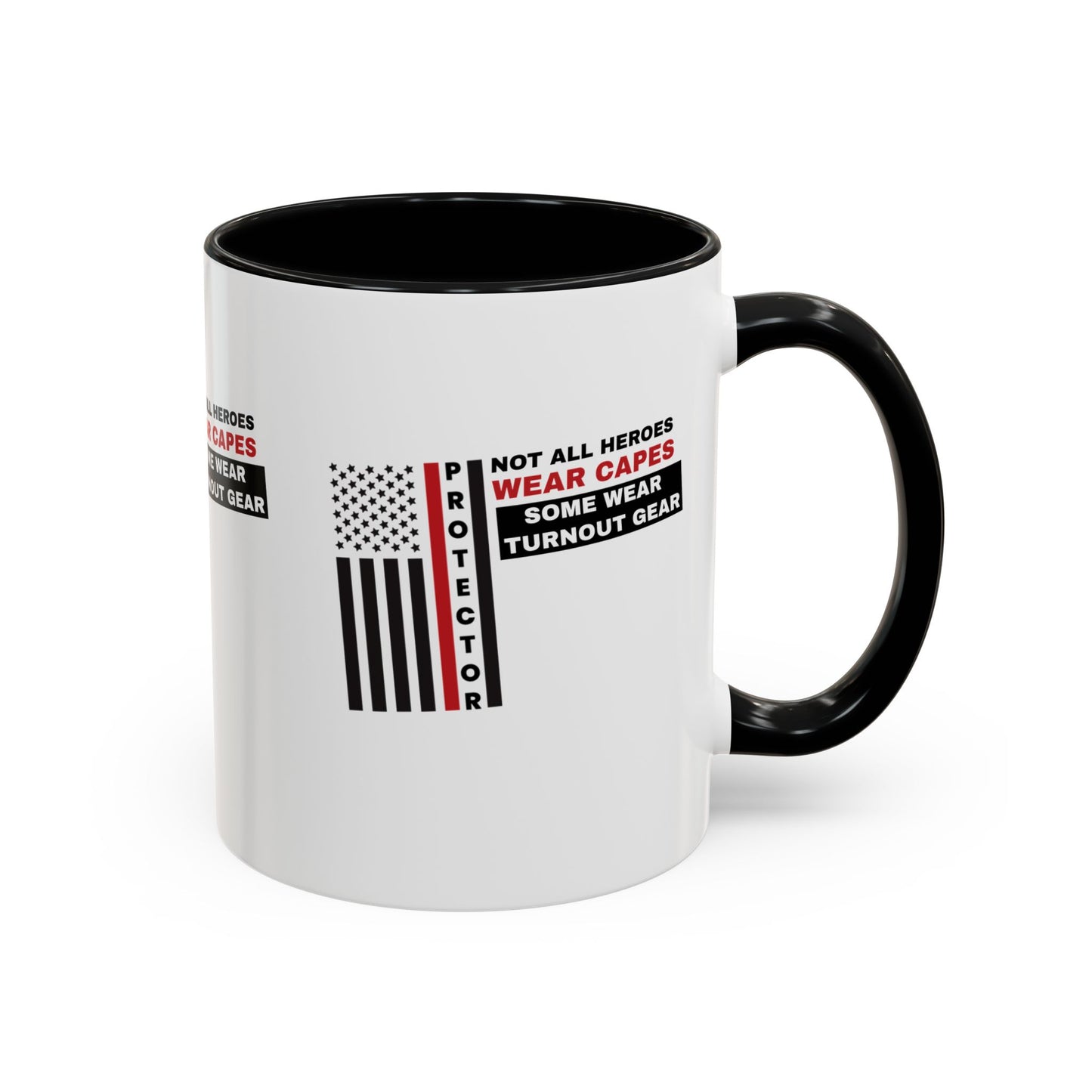 Firefighter Accent Coffee Mug – Not all heroes wear capes—some wear turnout gear