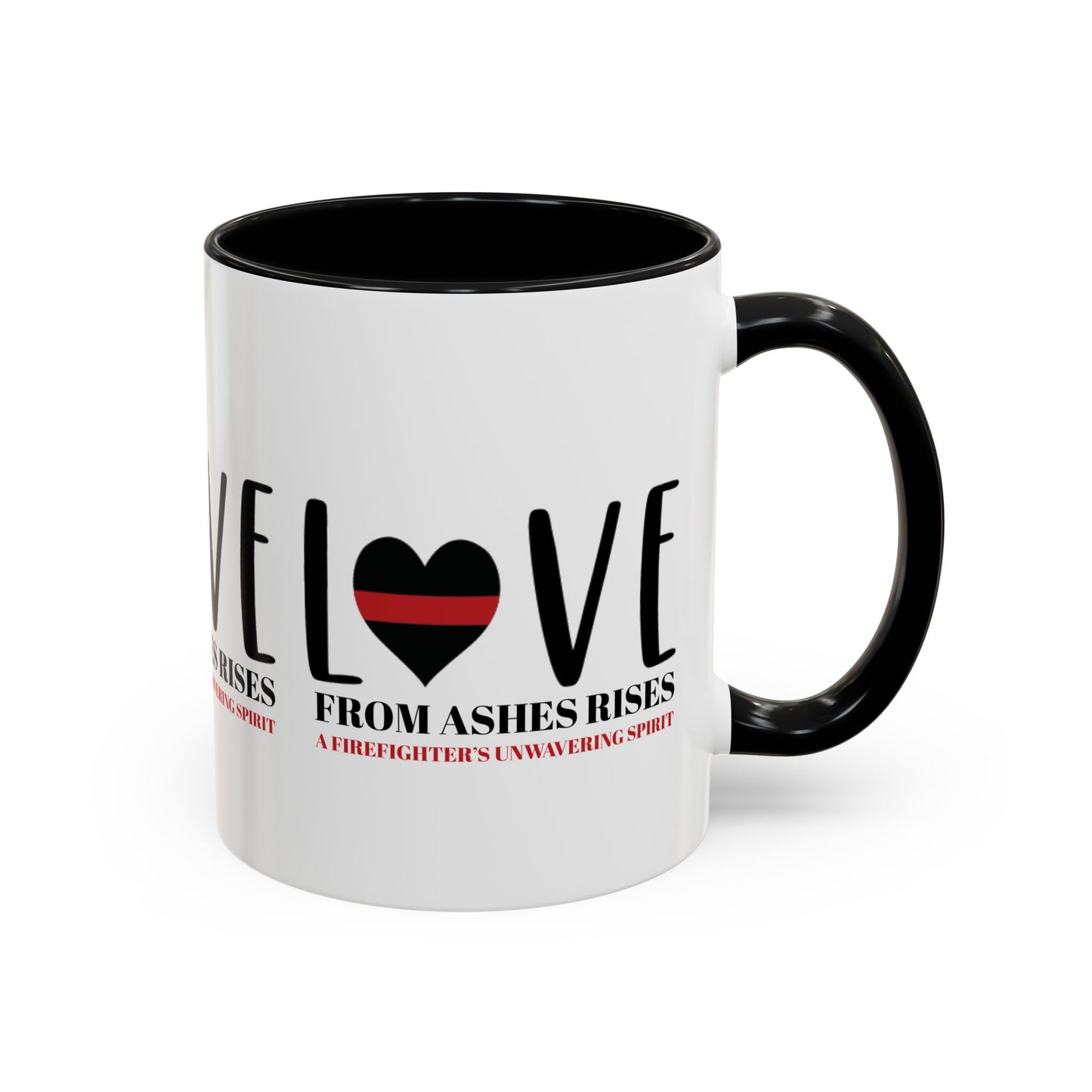 Firefighter Accent Coffee Mug – From ashes rises a firefighter’s unwavering spirit