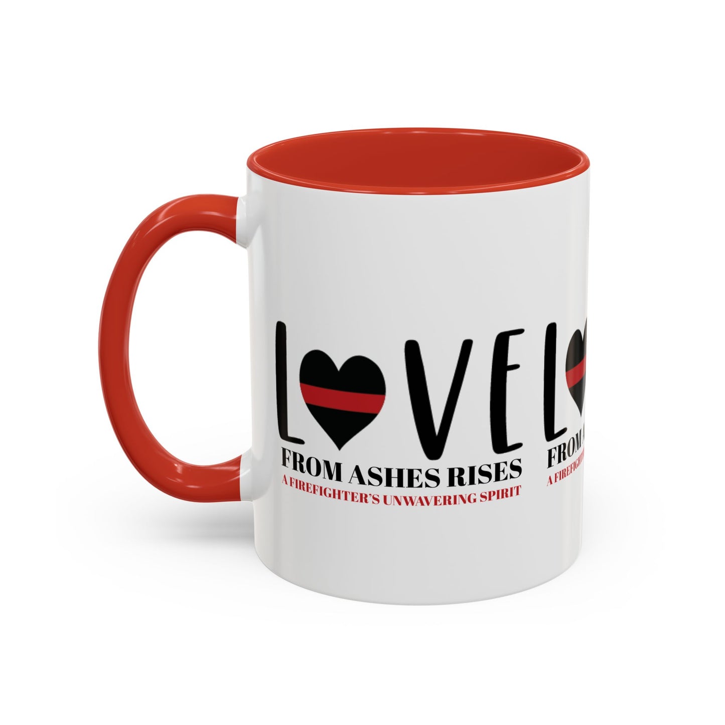 Firefighter Accent Coffee Mug – From ashes rises a firefighter’s unwavering spirit