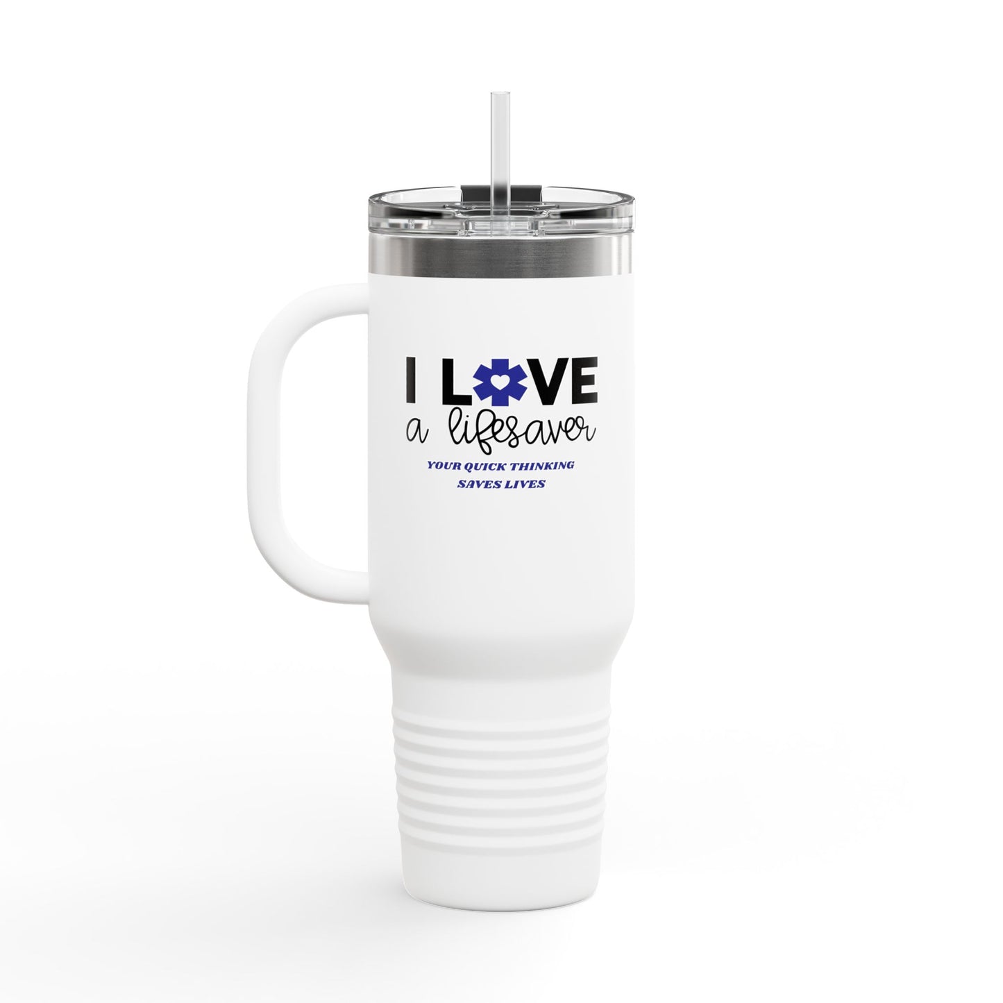 EMS Insulated Travel Mug, 40oz - Your quick thinking saves lives