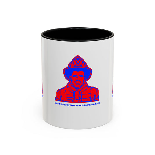 Firefighter Accent Coffee Mug – Your dedication makes us feel safe
