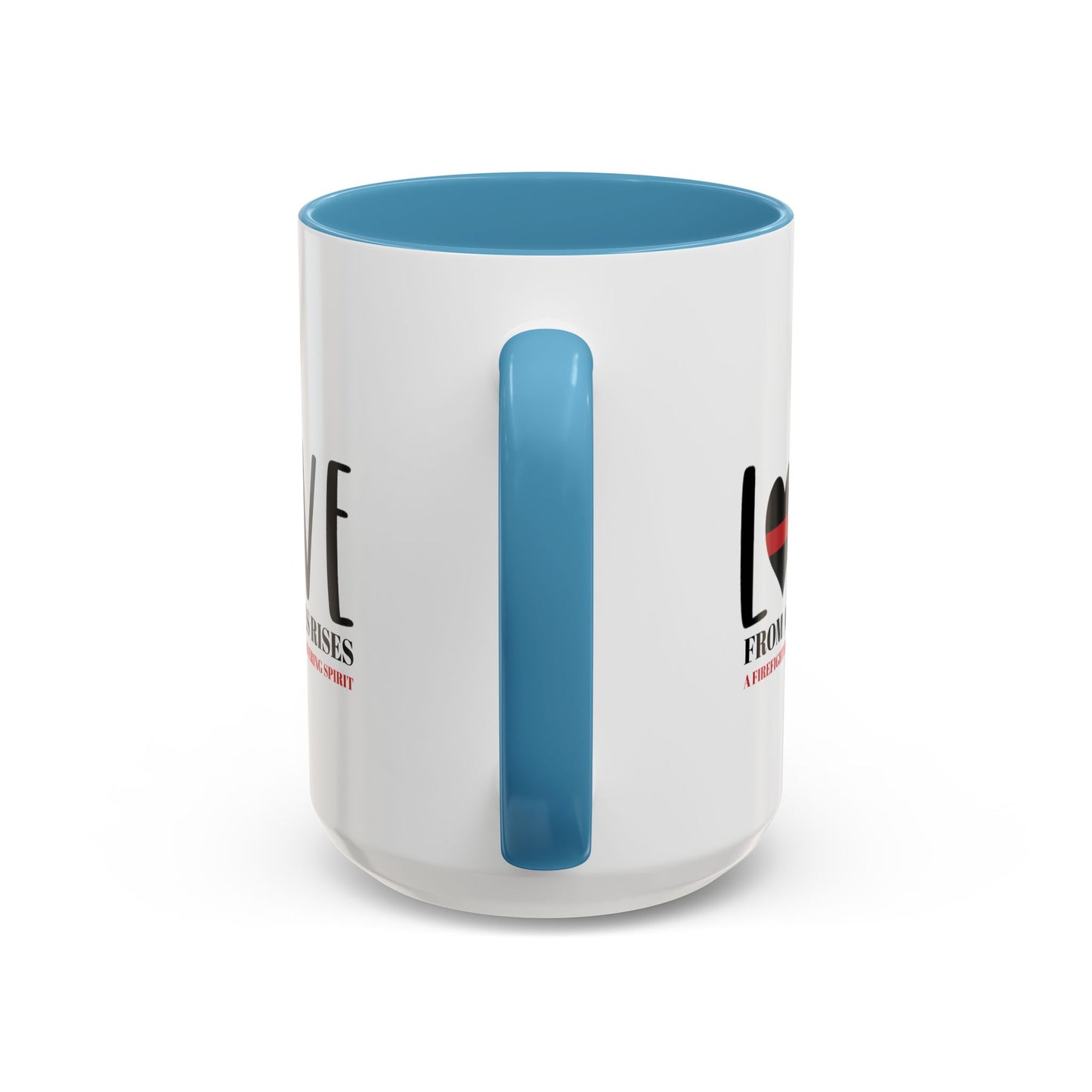 Firefighter Accent Coffee Mug – From ashes rises a firefighter’s unwavering spirit