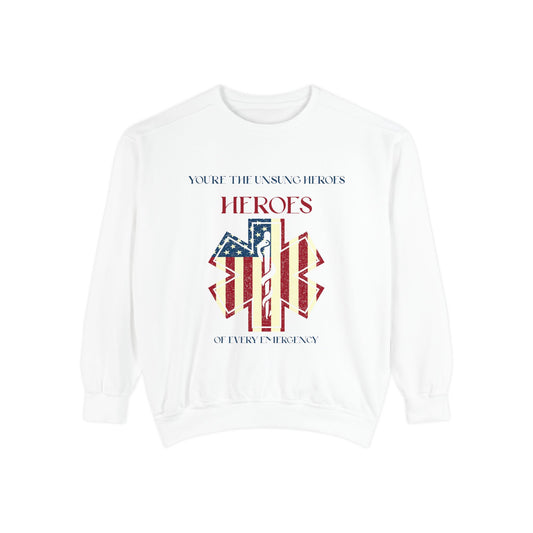 EMS Unisex Garment-Dyed Sweatshirt –You’re the unsung heroes of every emergency