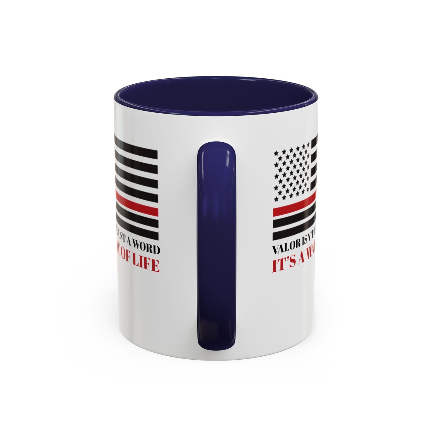 Firefighter Accent Coffee Mug – Valor isn’t just a word—it’s a way of life