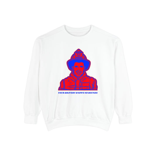 Firefighter Unisex Garment-Dyed Sweatshirt – Your bravery knows no bounds