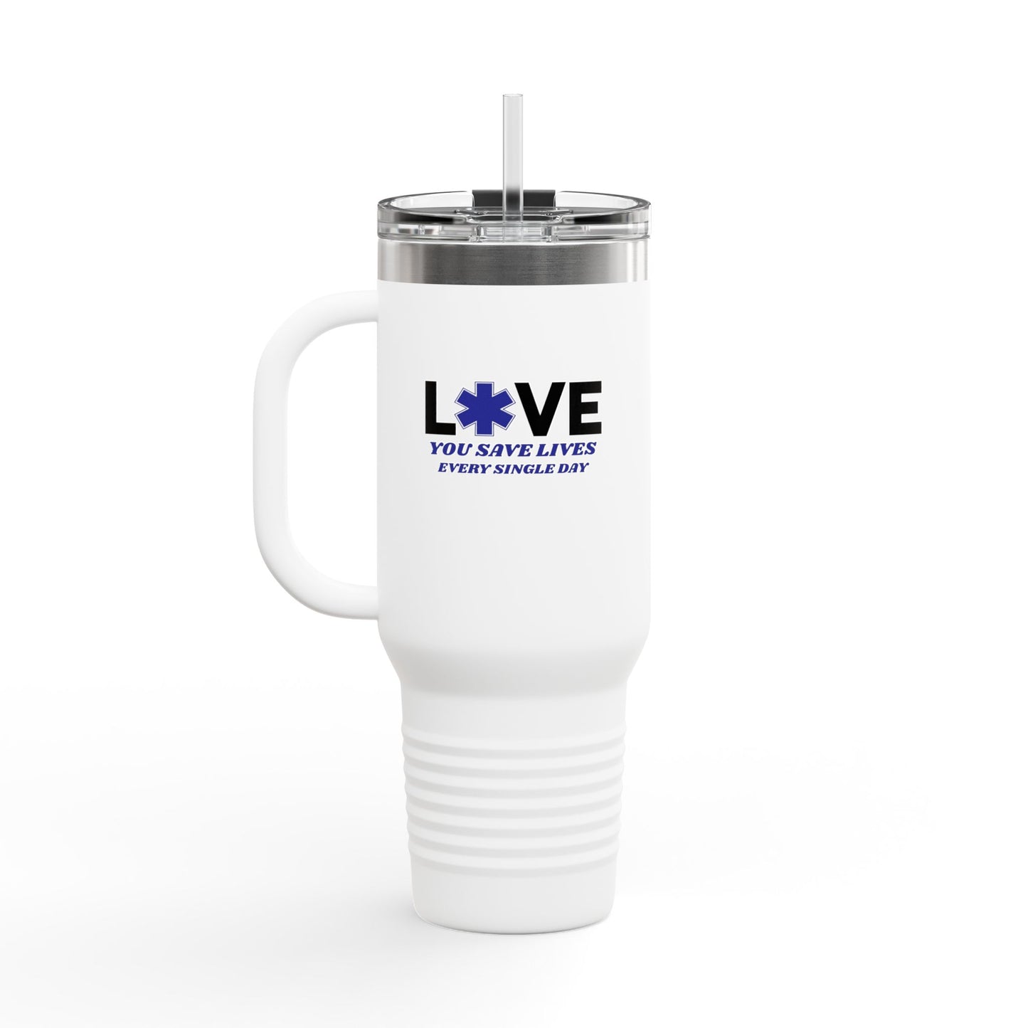 EMS Insulated Travel Mug, 40oz - You save lives every single day
