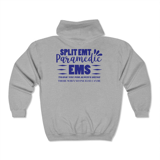 EMS Unisex Full Zip Hooded Sweatshirt – Thank you for always being there when no one else can be