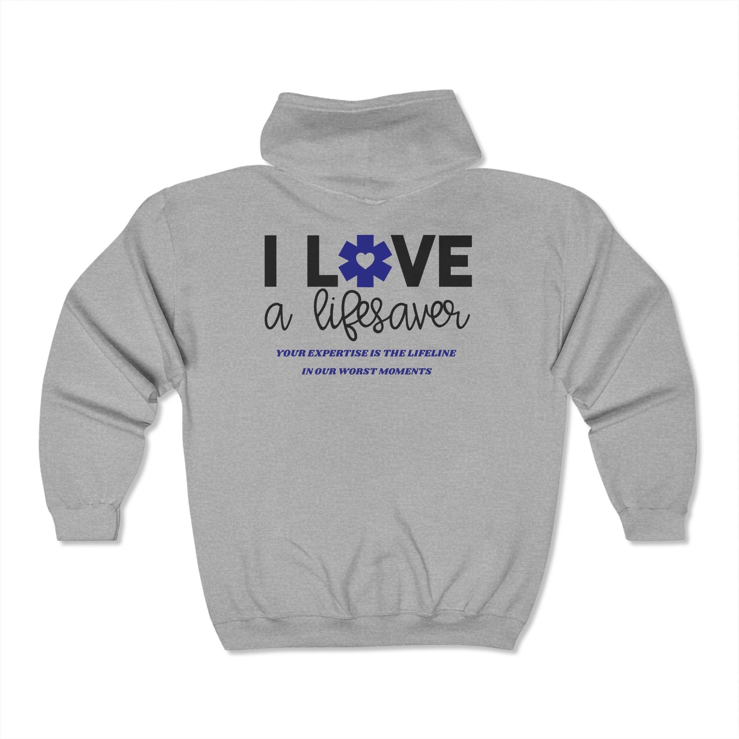 EMS Unisex Full Zip Hooded Sweatshirt – Your expertise is the lifeline in our worst moments
