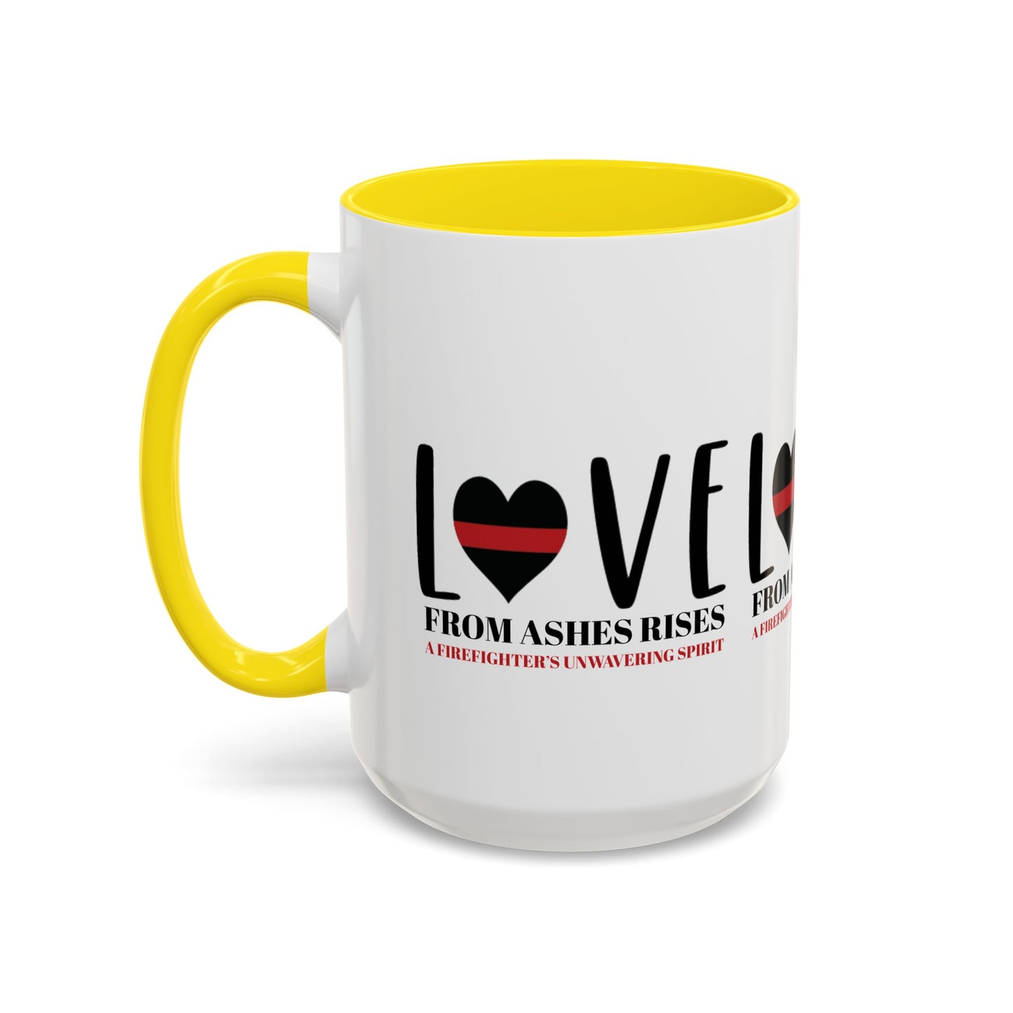 Firefighter Accent Coffee Mug – From ashes rises a firefighter’s unwavering spirit