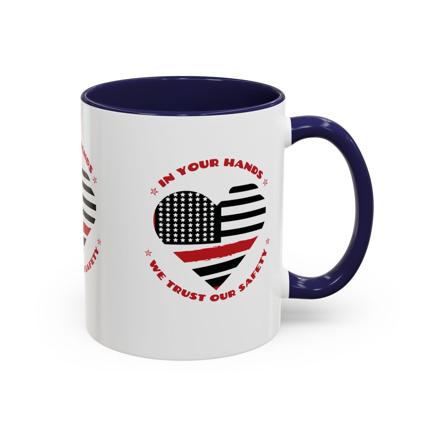 Firefighter Accent Coffee Mug – In your hands, we trust our safety