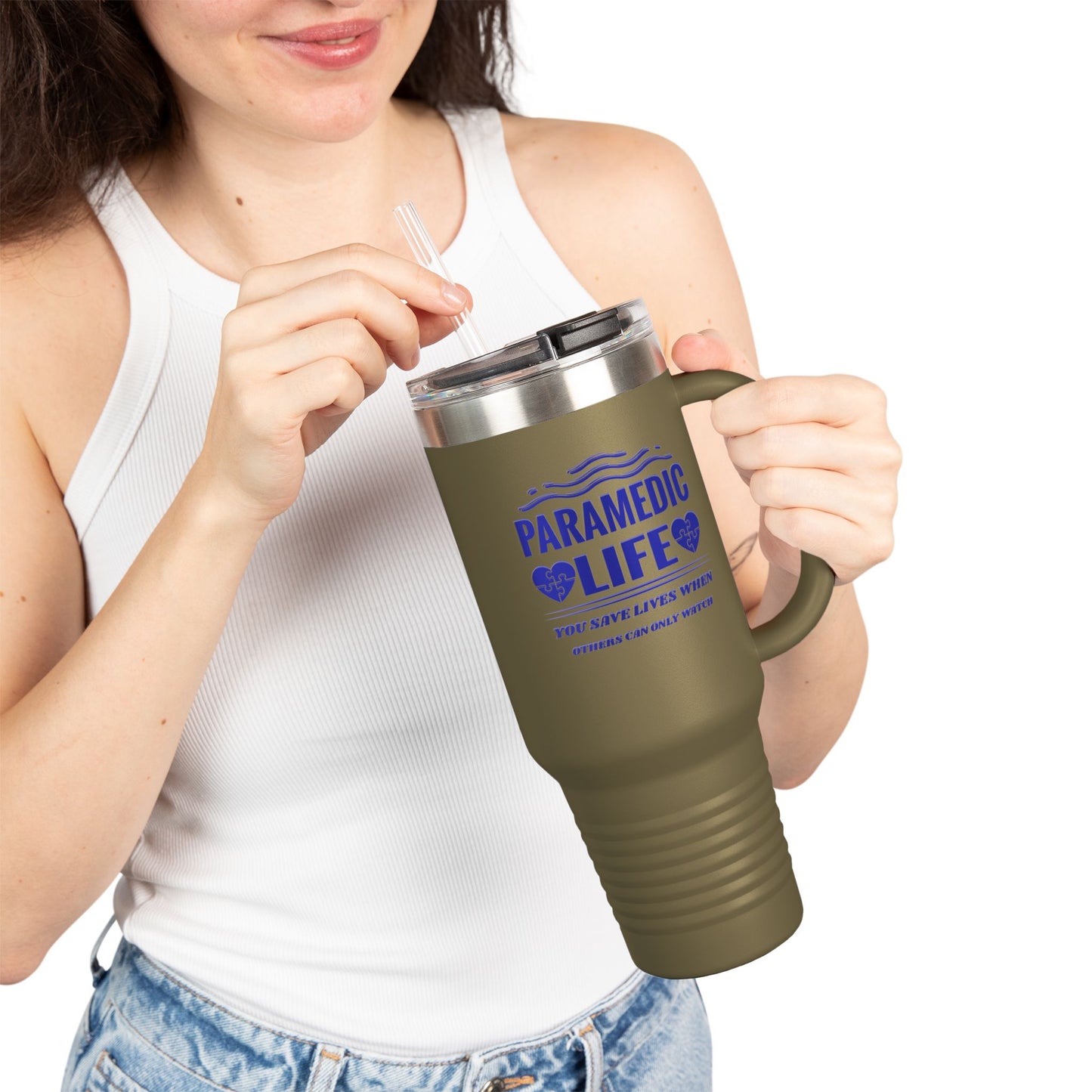 EMS Insulated Travel Mug, 40oz - You save lives when others can only watch