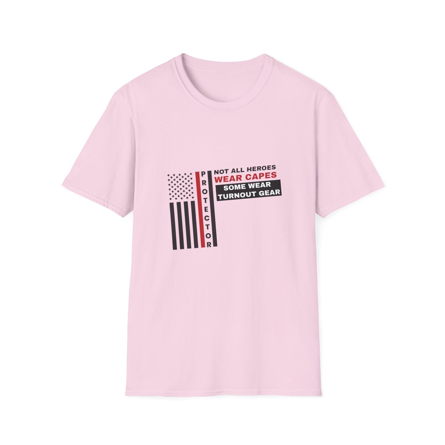 Firefighter Softstyle T-Shirt – Not all heroes wear capes—some wear turnout gear