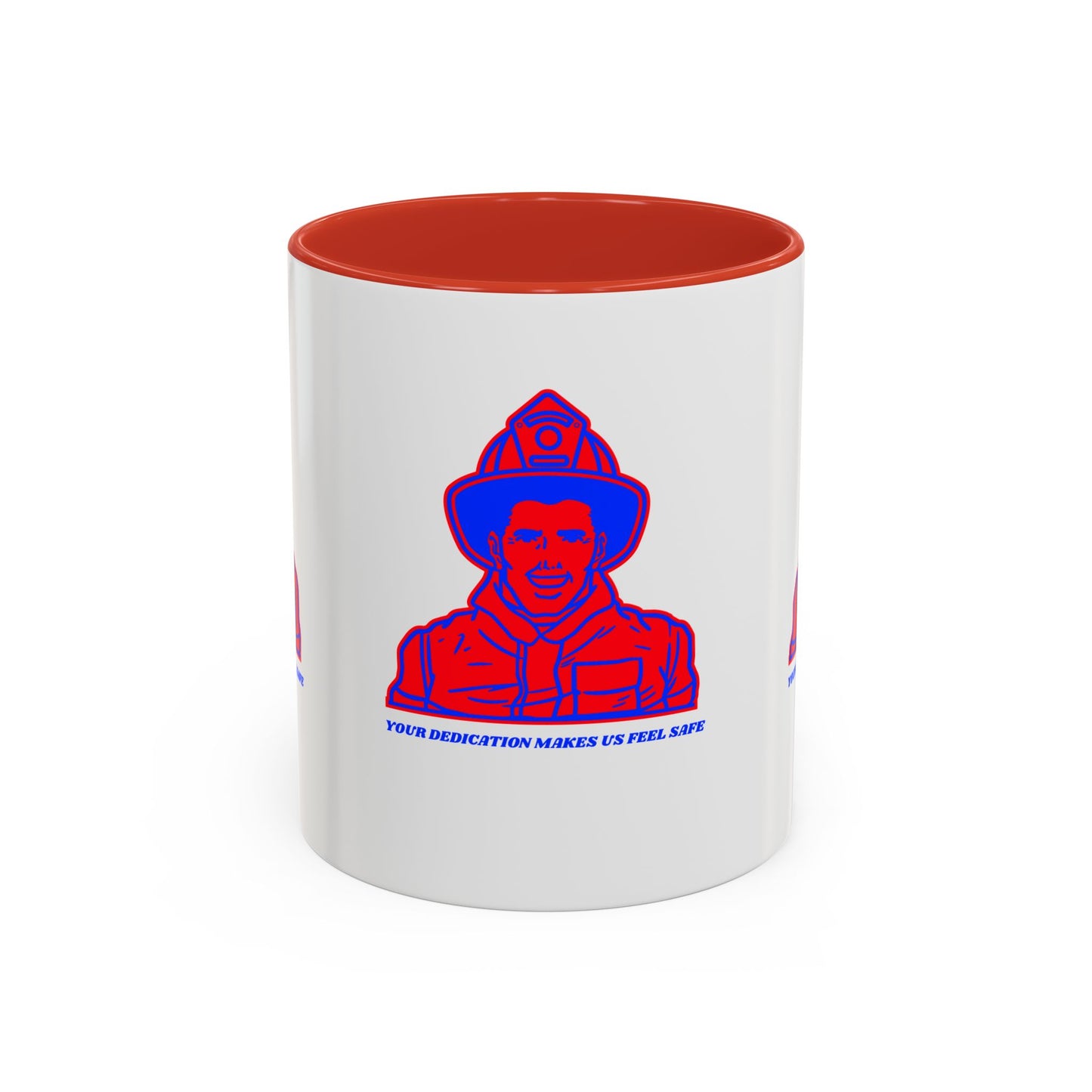 Firefighter Accent Coffee Mug – Your dedication makes us feel safe