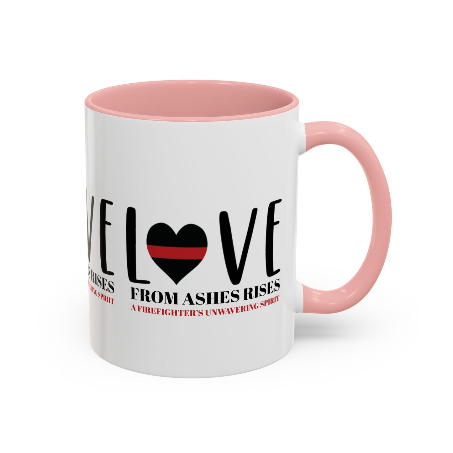 Firefighter Accent Coffee Mug – From ashes rises a firefighter’s unwavering spirit