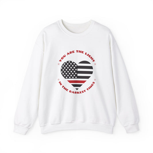 Firefighter Unisex Heavy Blend Crewneck Sweatshirt – You are the light in the darkest times