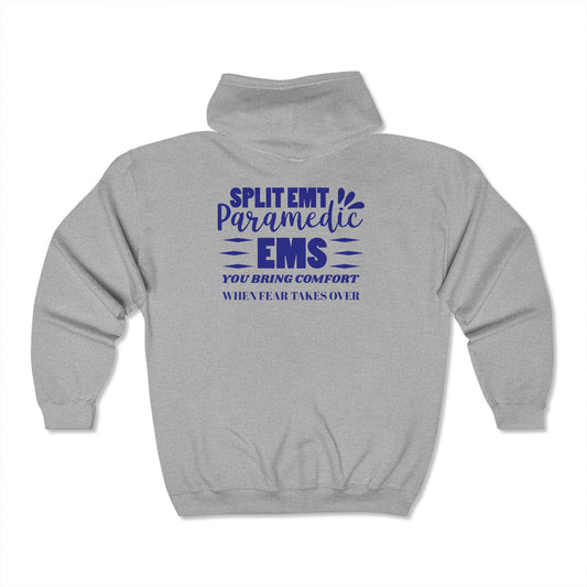 EMS Unisex Full Zip Hooded Sweatshirt – You bring comfort when fear takes over