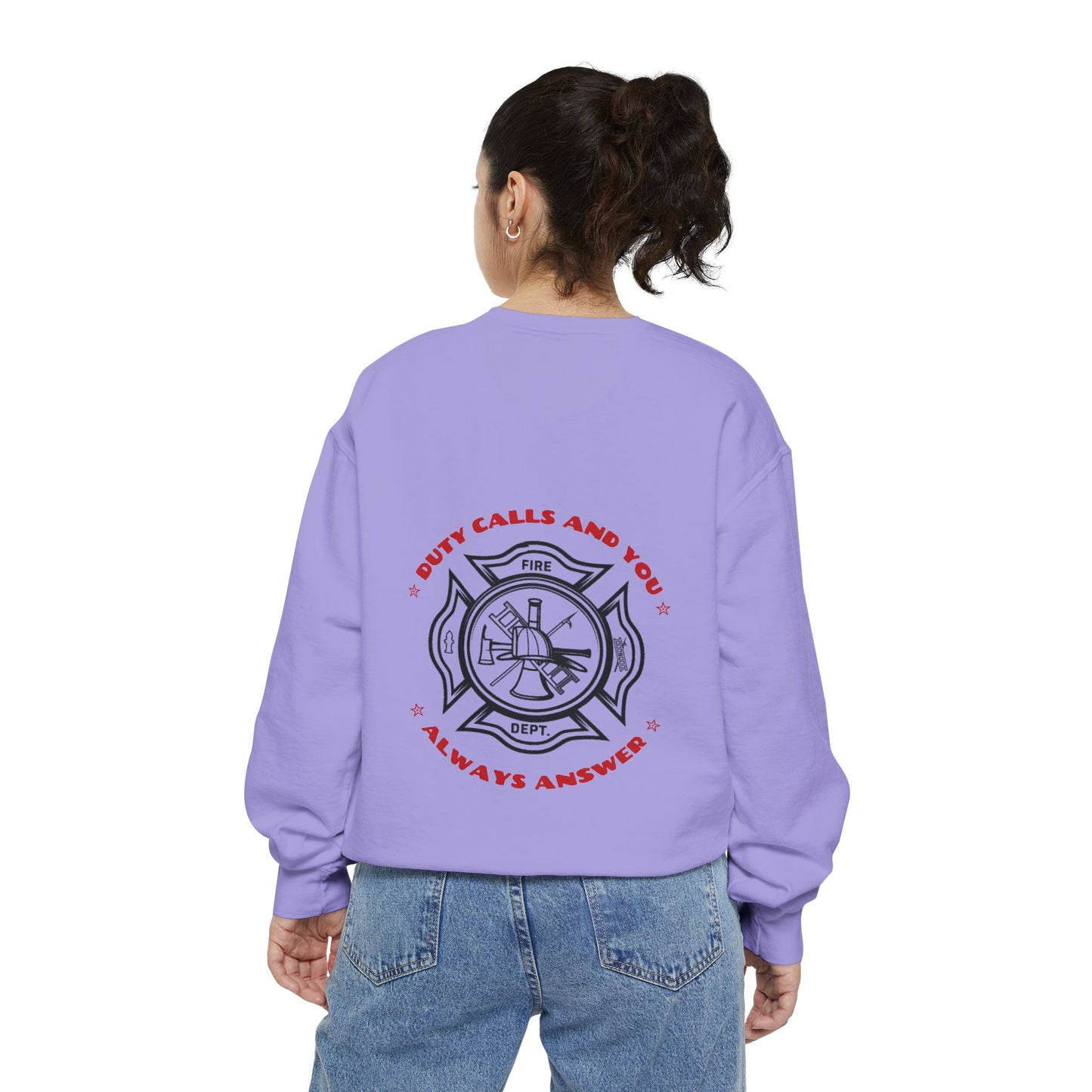 Firefighter Unisex Garment-Dyed Sweatshirt – Duty calls, and you always answer