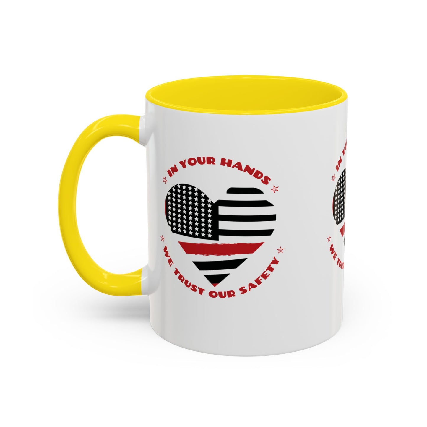 Firefighter Accent Coffee Mug – In your hands, we trust our safety