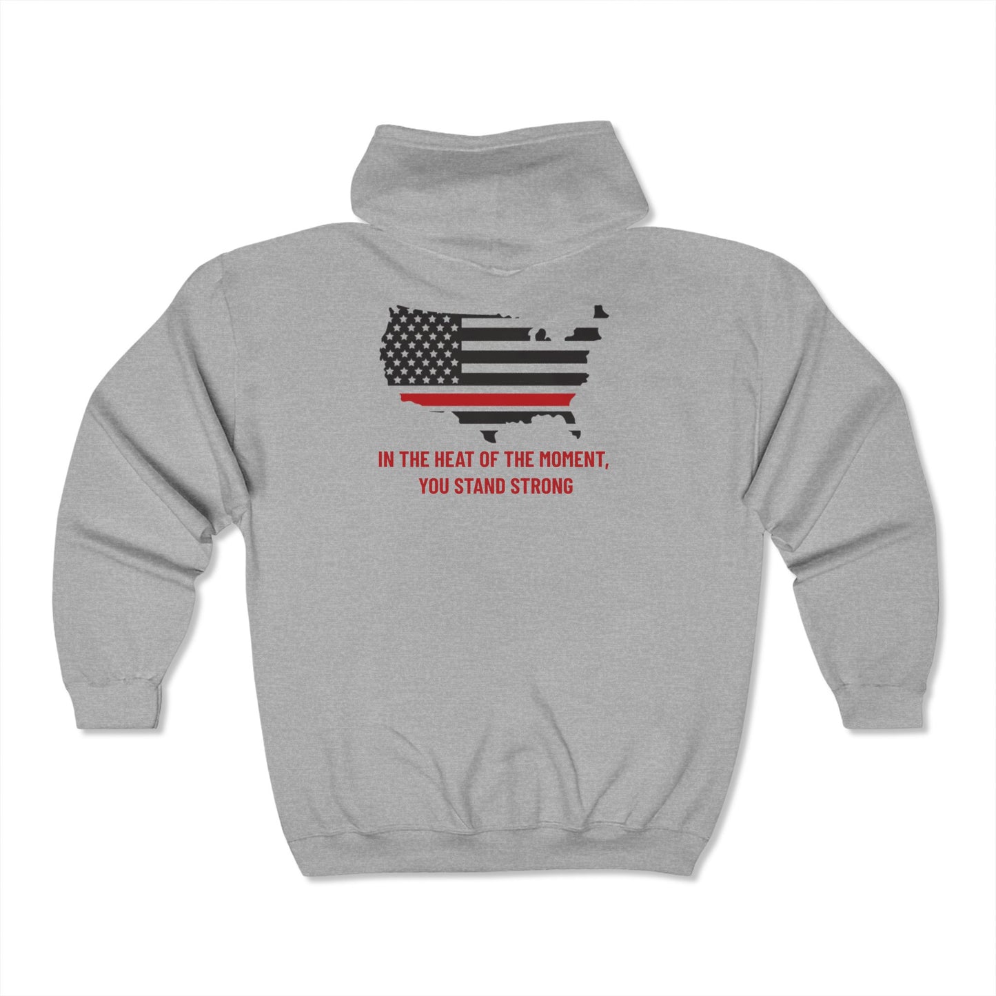 Firefighter Unisex Full Zip Hooded Sweatshirt – In the heat of the moment, you stand strong