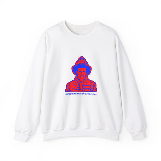 Firefighter Unisex Heavy Blend Crewneck Sweatshirt – Your bravery knows no bounds