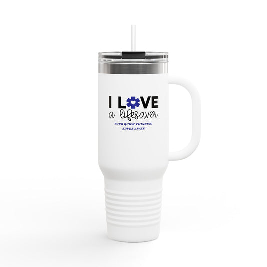 EMS Insulated Travel Mug, 40oz - Your quick thinking saves lives