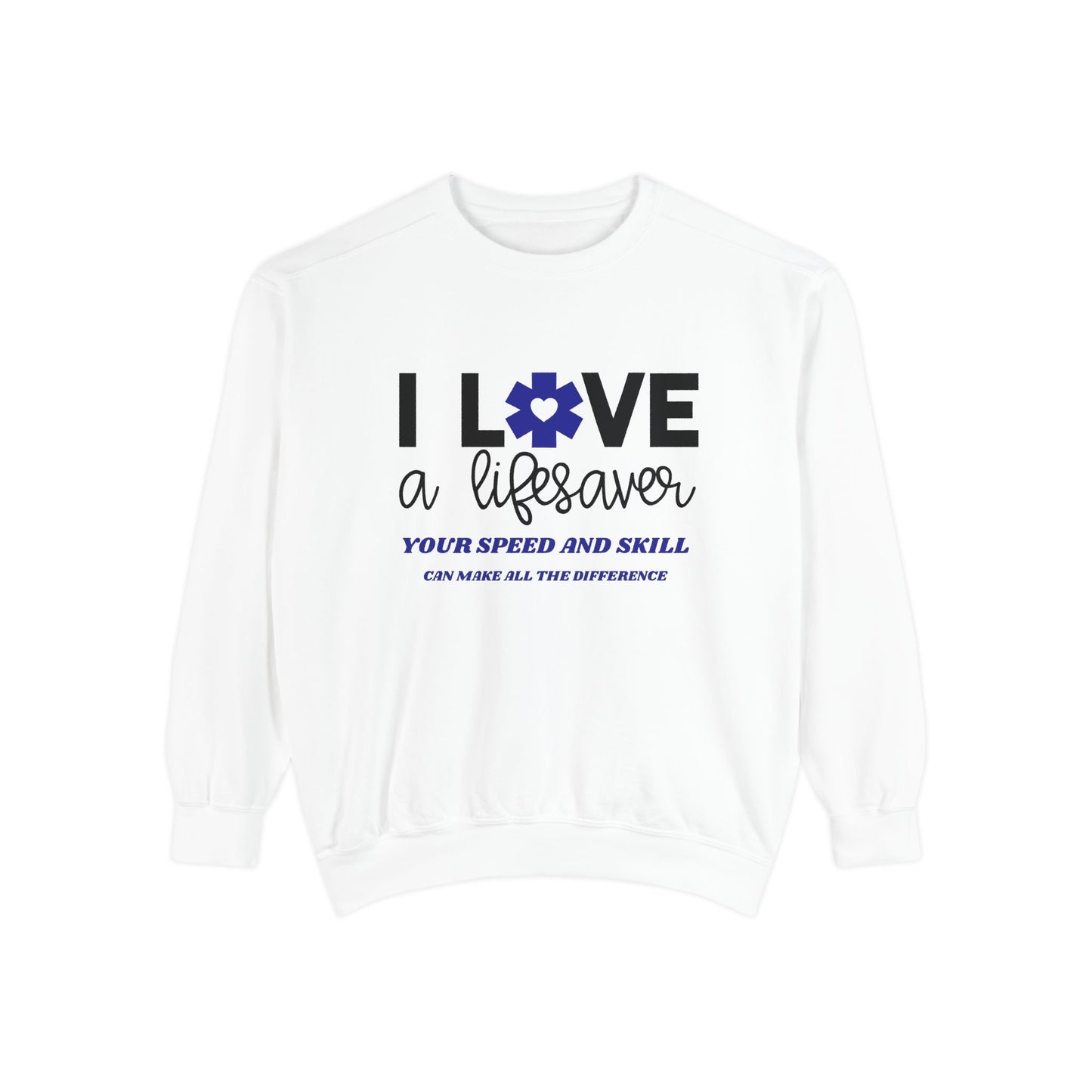 EMS Unisex Garment-Dyed Sweatshirt –Your speed and skill can make all the difference