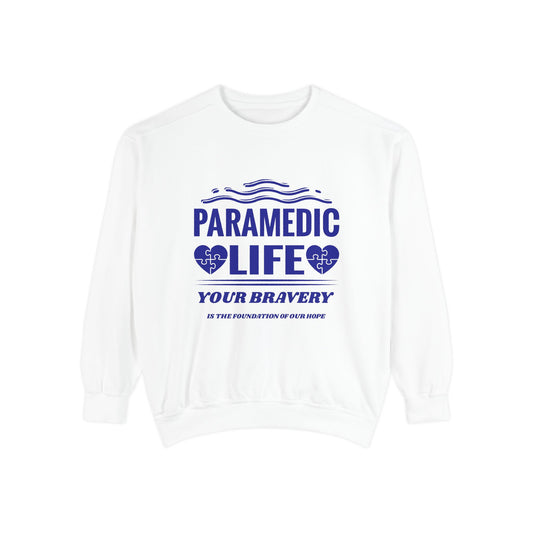 EMS Unisex Garment-Dyed Sweatshirt –Your bravery is the foundation of our hope