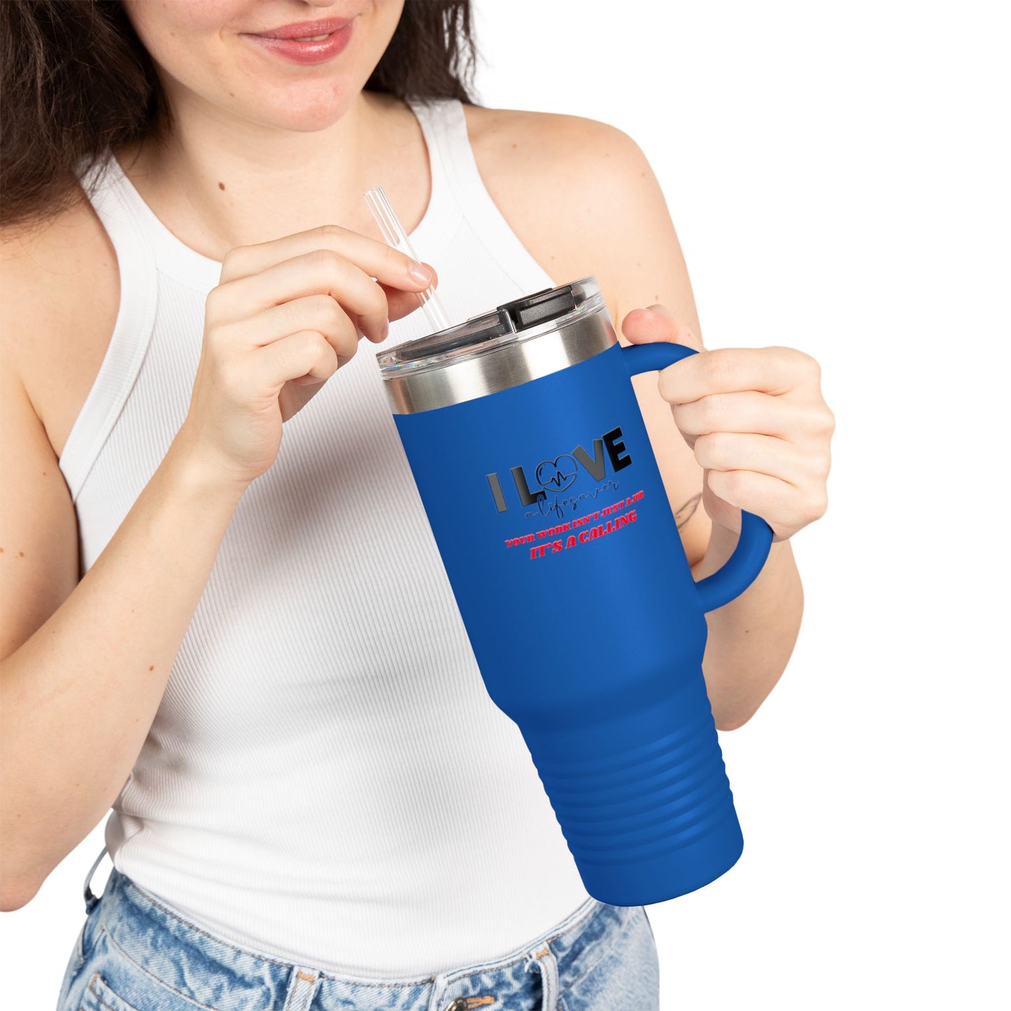 EMS Insulated Travel Mug, 40oz - Your work isn’t just a job, it’s a calling