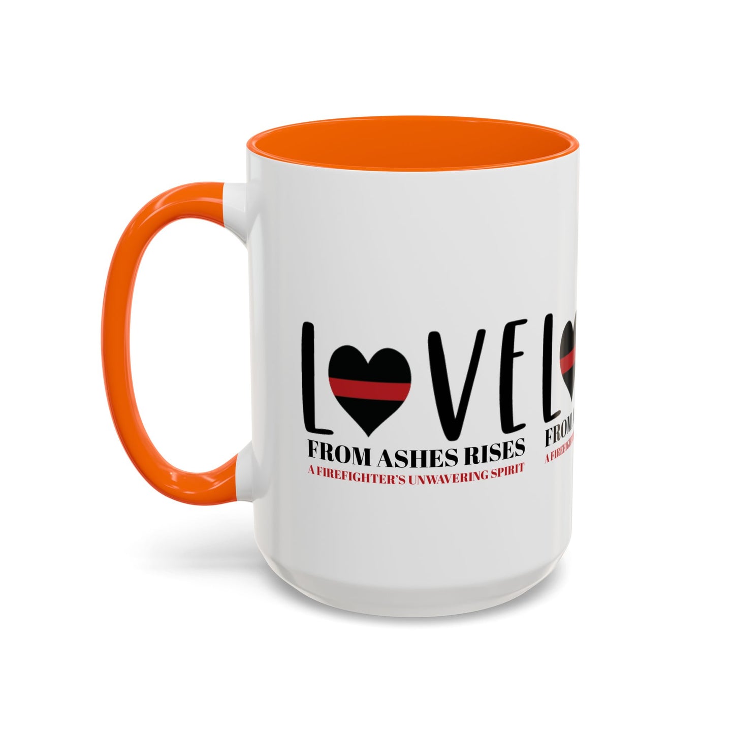 Firefighter Accent Coffee Mug – From ashes rises a firefighter’s unwavering spirit