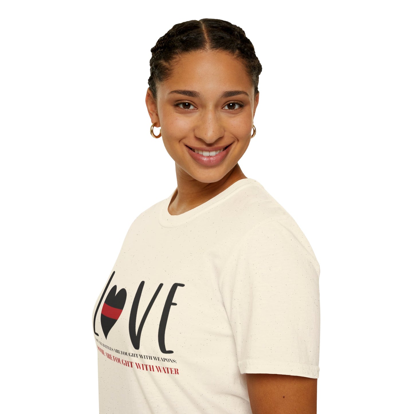 Firefighter Softstyle T-Shirt – Not all battles are fought with weapons; some are fought with water