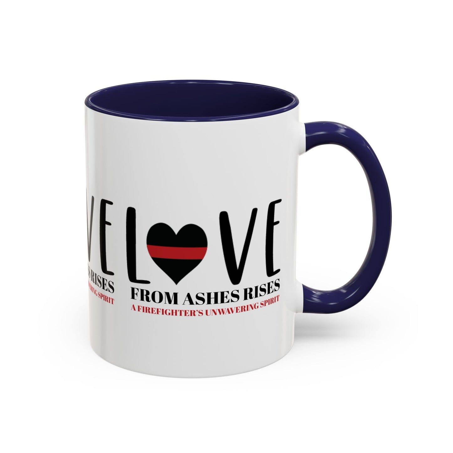 Firefighter Accent Coffee Mug – From ashes rises a firefighter’s unwavering spirit