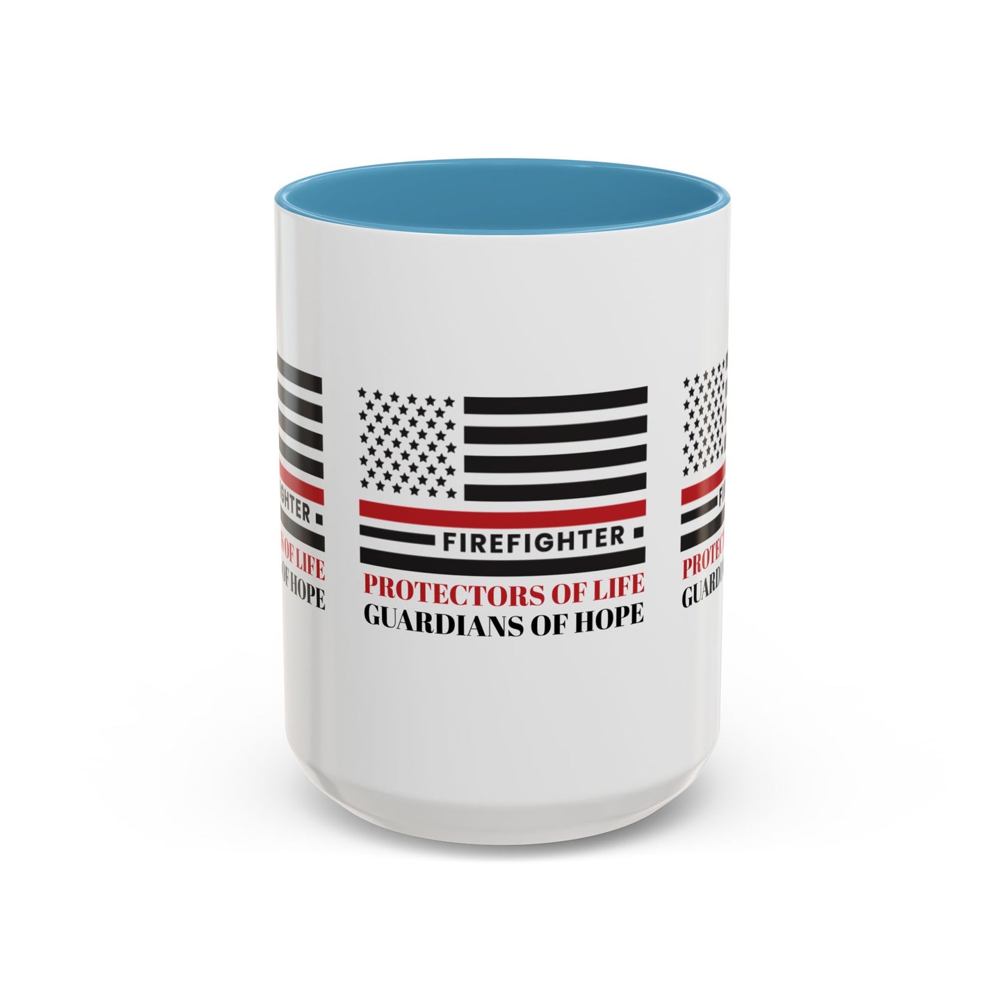 Firefighter Accent Coffee Mug – Firefighters: Protectors of life, guardians of hope