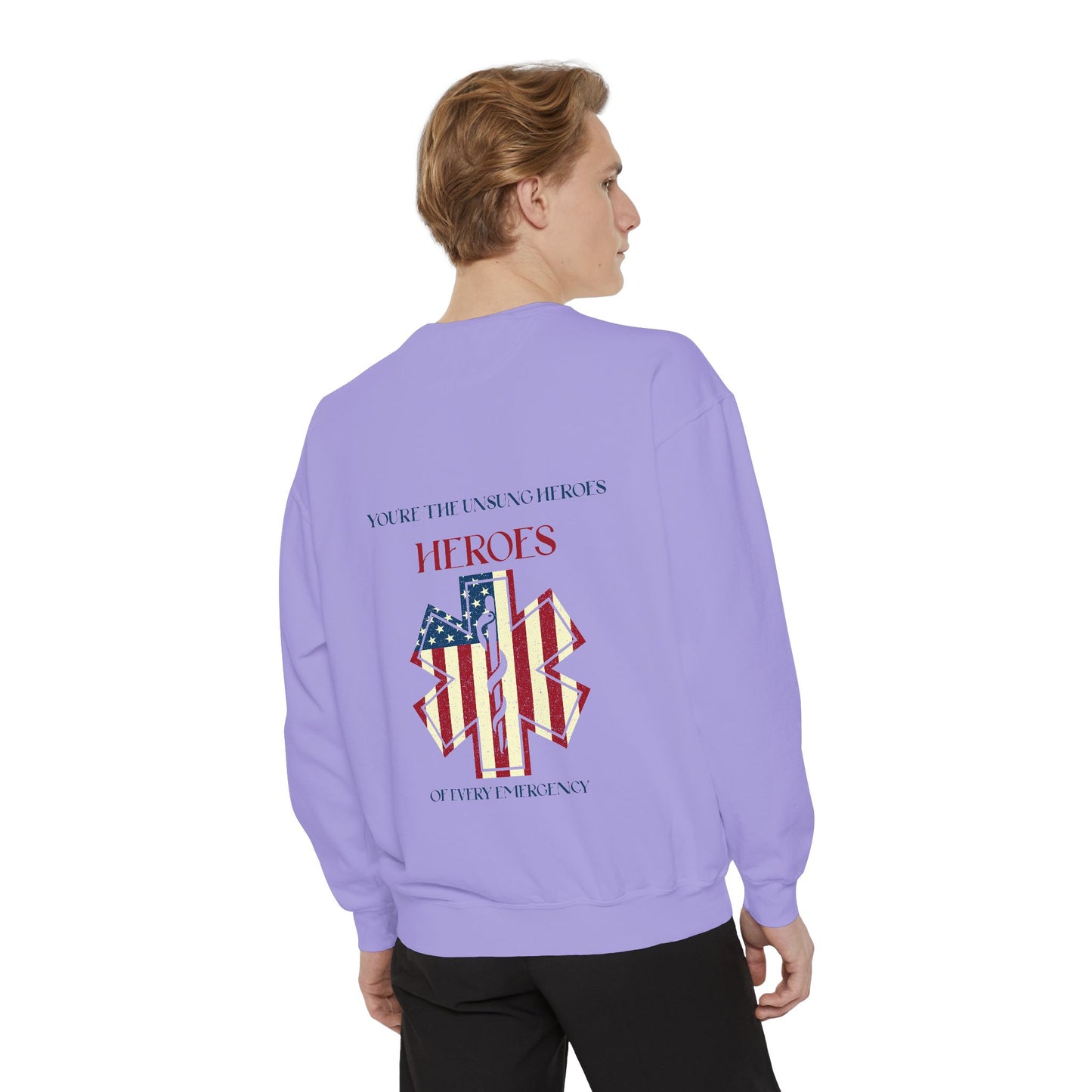 EMS Unisex Garment-Dyed Sweatshirt –You’re the unsung heroes of every emergency