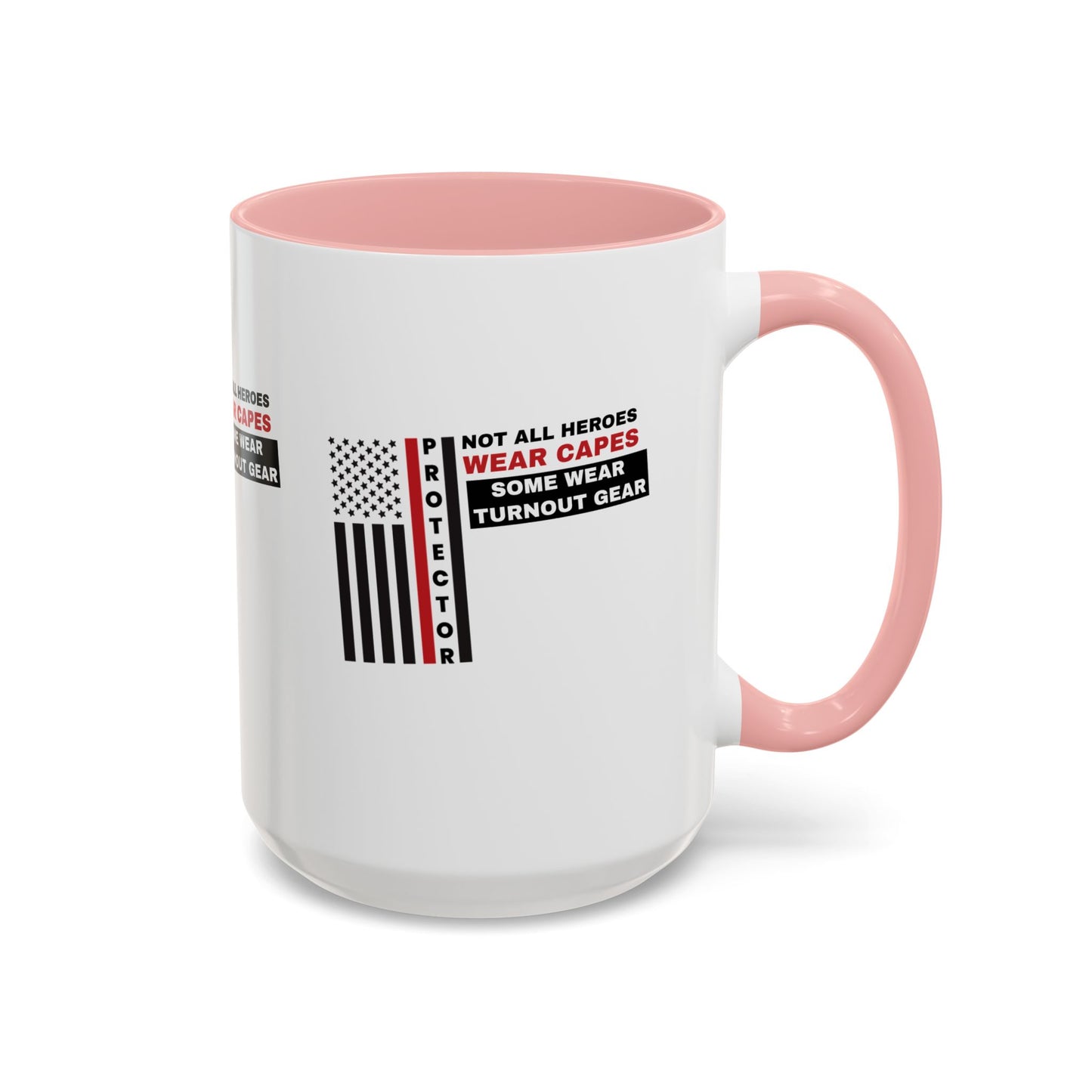 Firefighter Accent Coffee Mug – Not all heroes wear capes—some wear turnout gear