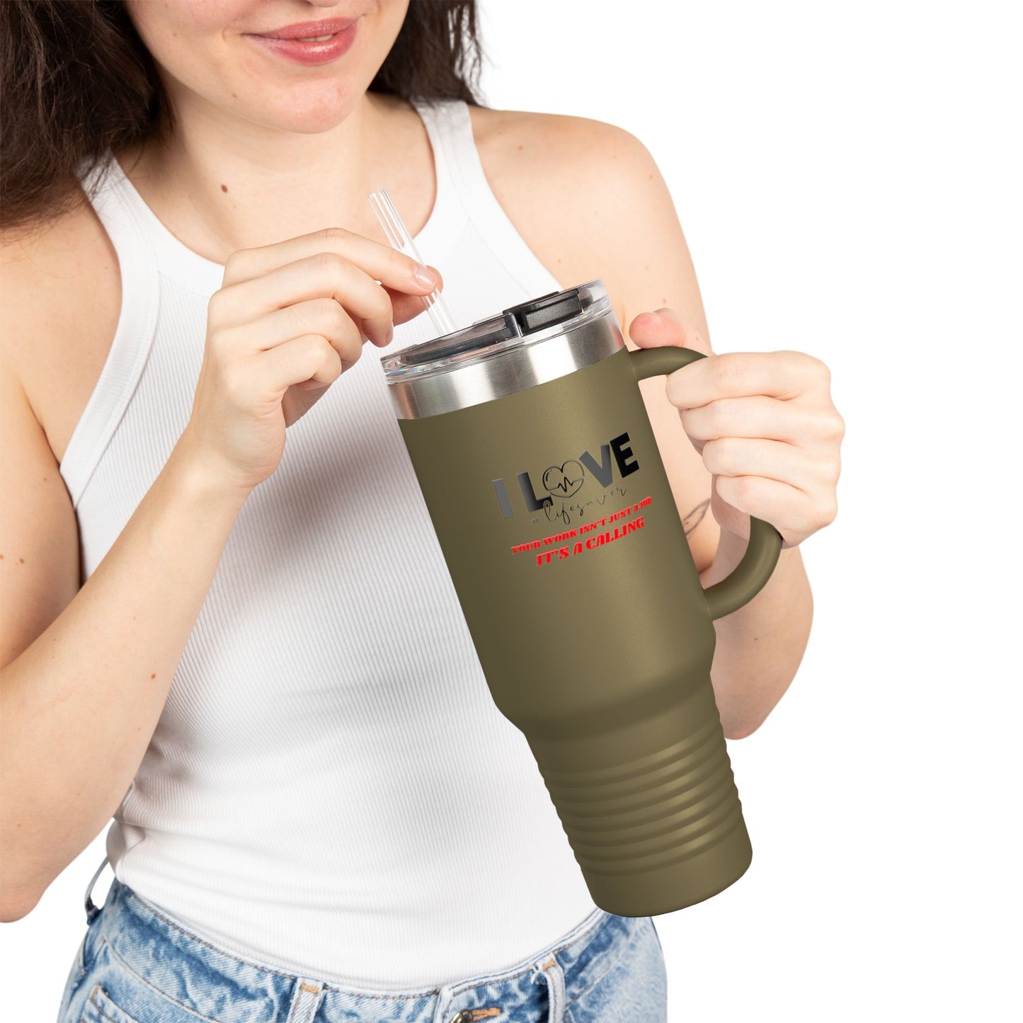 EMS Insulated Travel Mug, 40oz - Your work isn’t just a job, it’s a calling