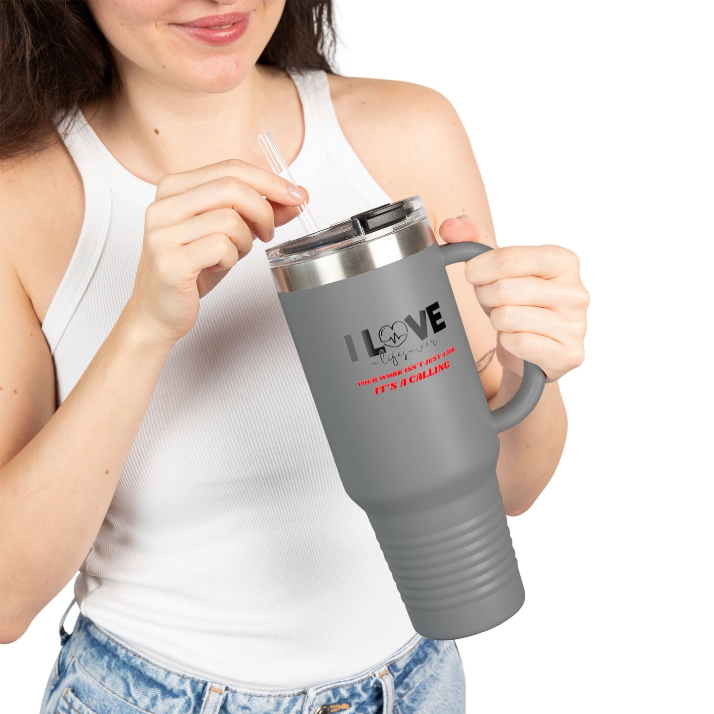 EMS Insulated Travel Mug, 40oz - Your work isn’t just a job, it’s a calling