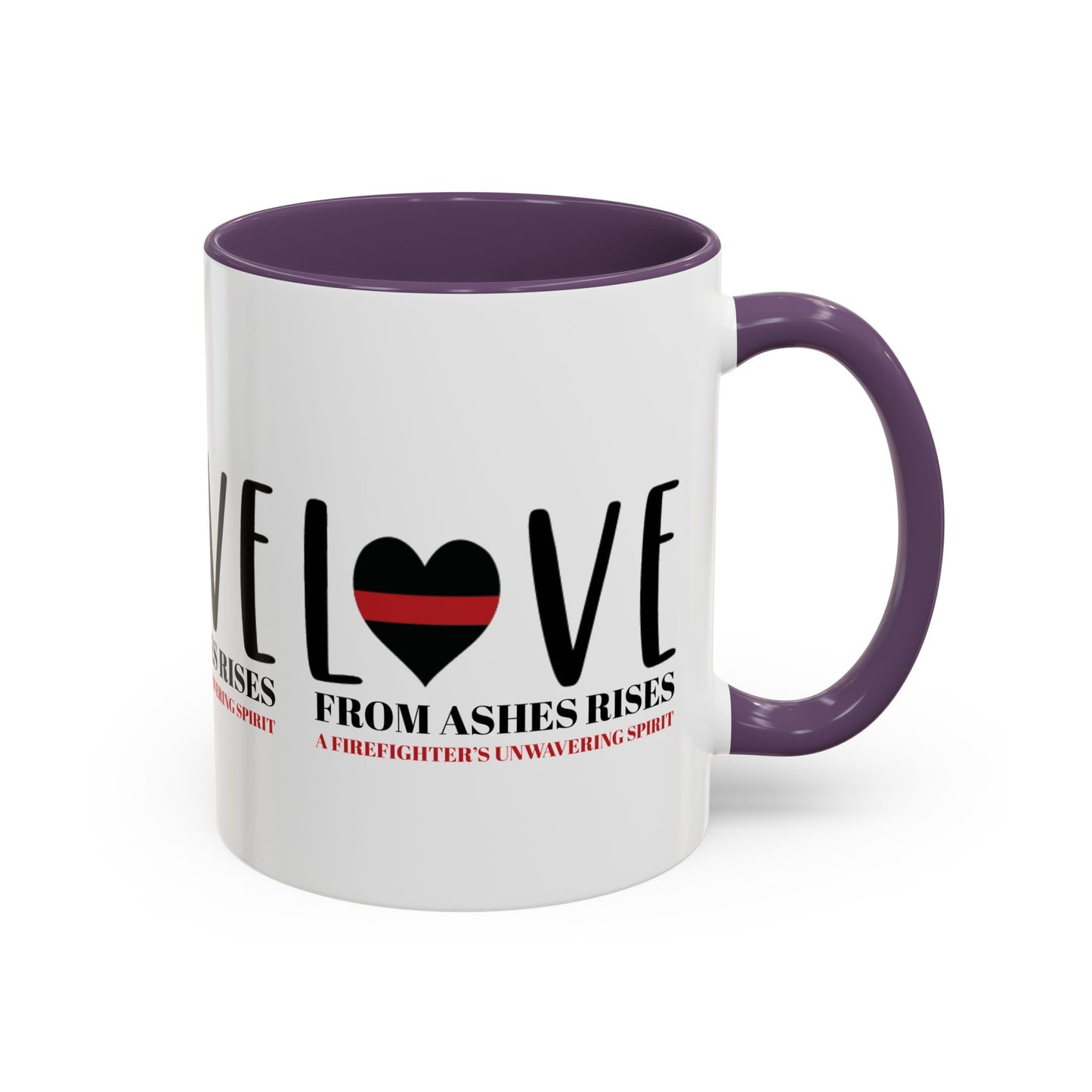 Firefighter Accent Coffee Mug – From ashes rises a firefighter’s unwavering spirit