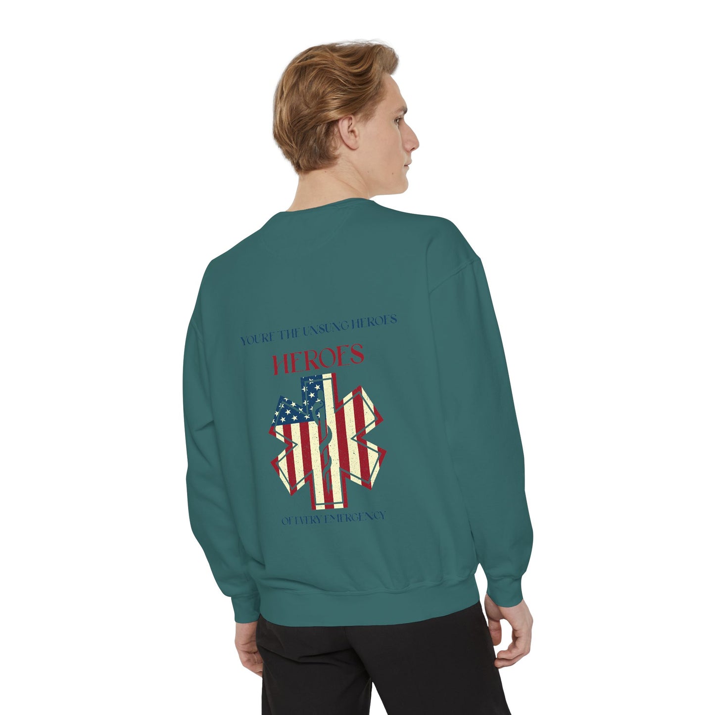 EMS Unisex Garment-Dyed Sweatshirt –You’re the unsung heroes of every emergency