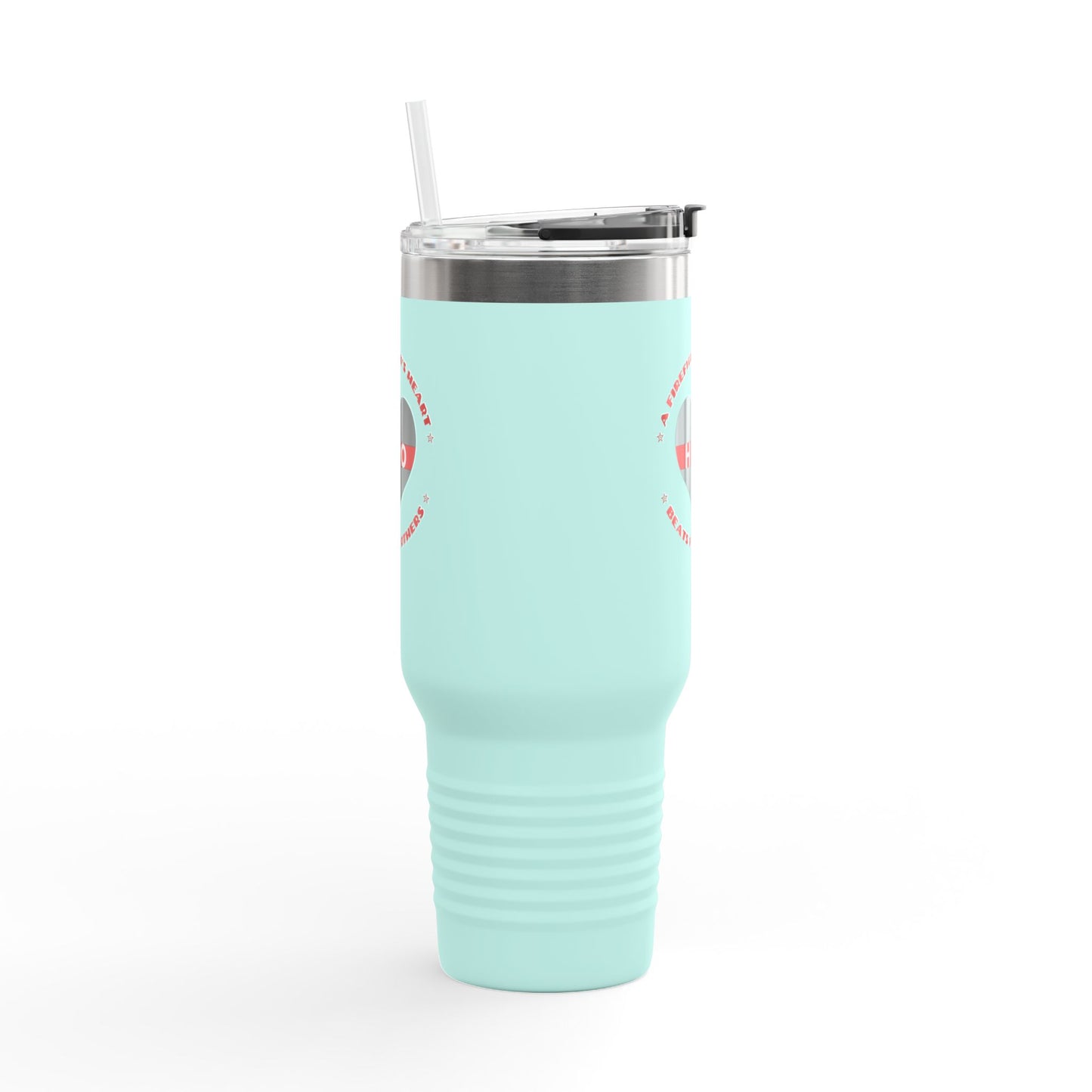 Firefighter Insulated Travel Mug, 40oz – A firefighter’s heart beats for others