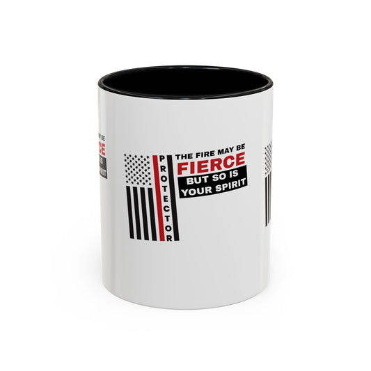 Firefighter Accent Coffee Mug – The fire may be fierce, but so is your spirit
