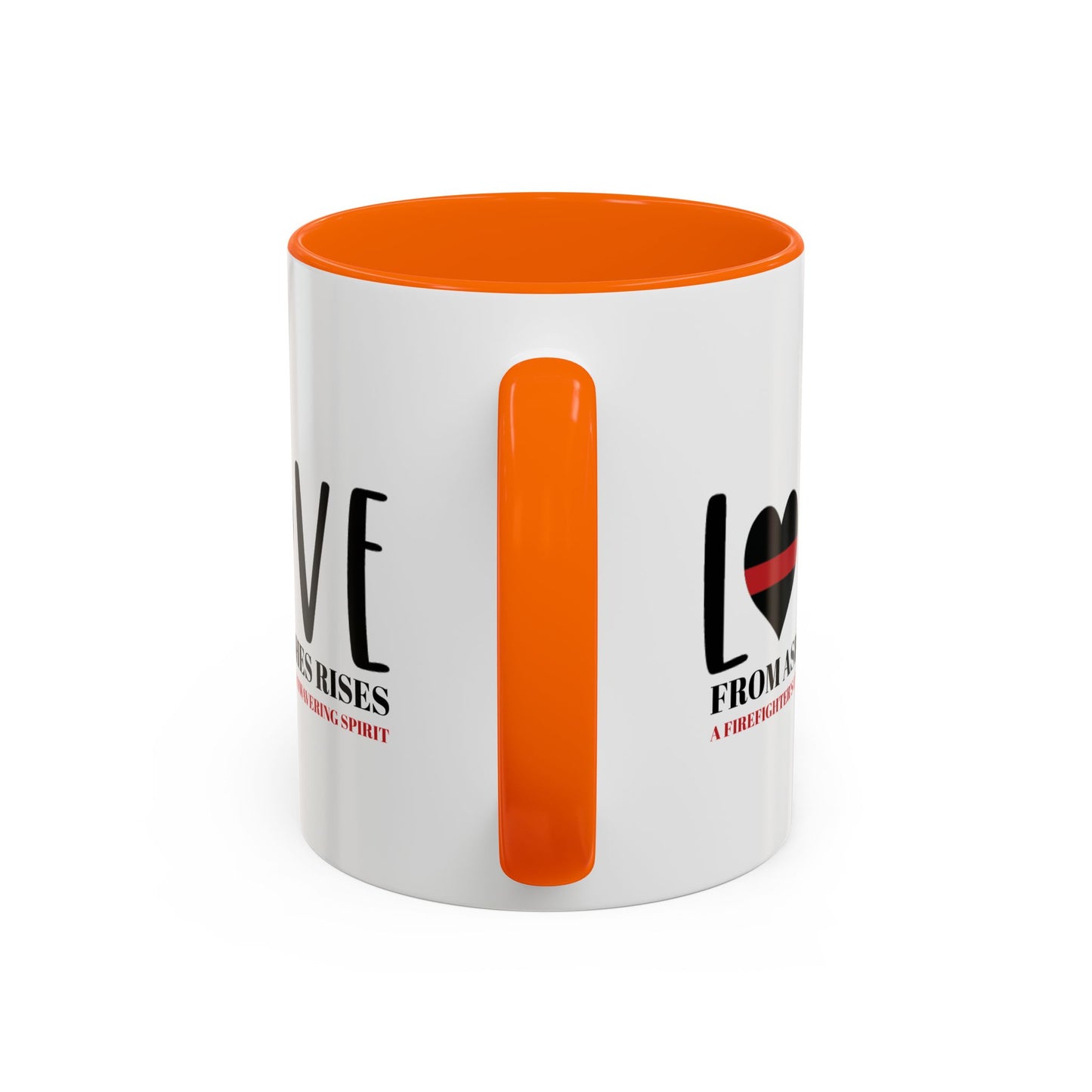 Firefighter Accent Coffee Mug – From ashes rises a firefighter’s unwavering spirit