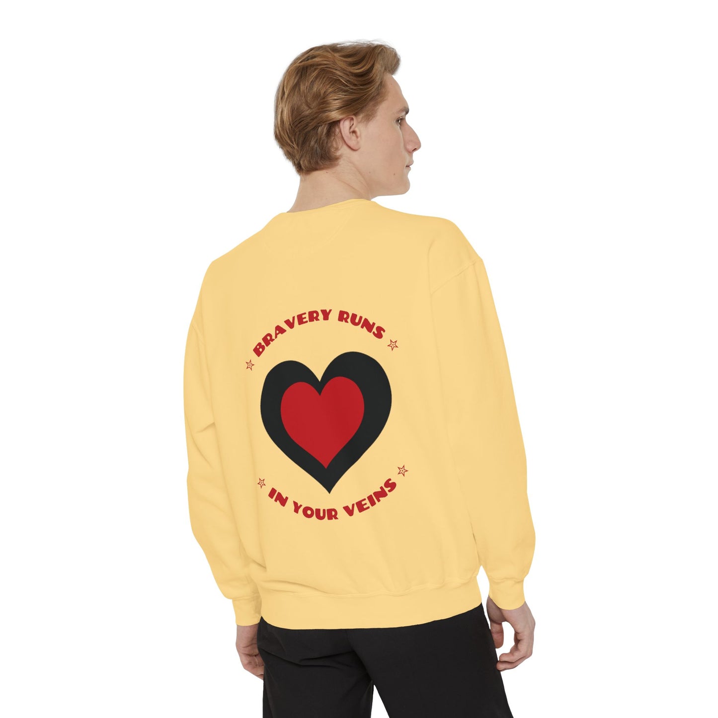 Firefighter Unisex Garment-Dyed Sweatshirt – Bravery runs in your veins