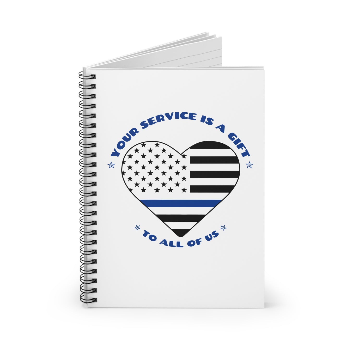 Police Spiral Notebook – Your service is a gift to all of us
