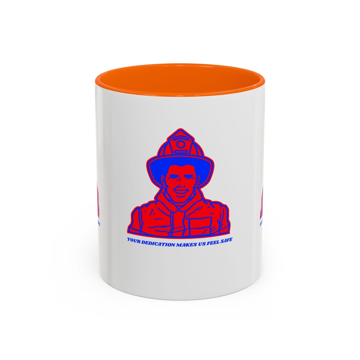 Firefighter Accent Coffee Mug – Your dedication makes us feel safe