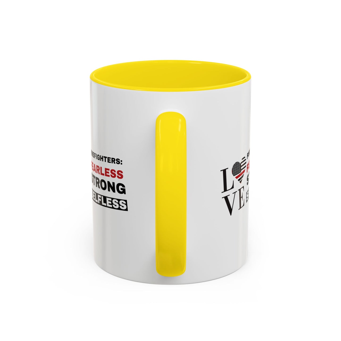 Firefighter Accent Coffee Mug – Firefighters: fearless, strong, selfless