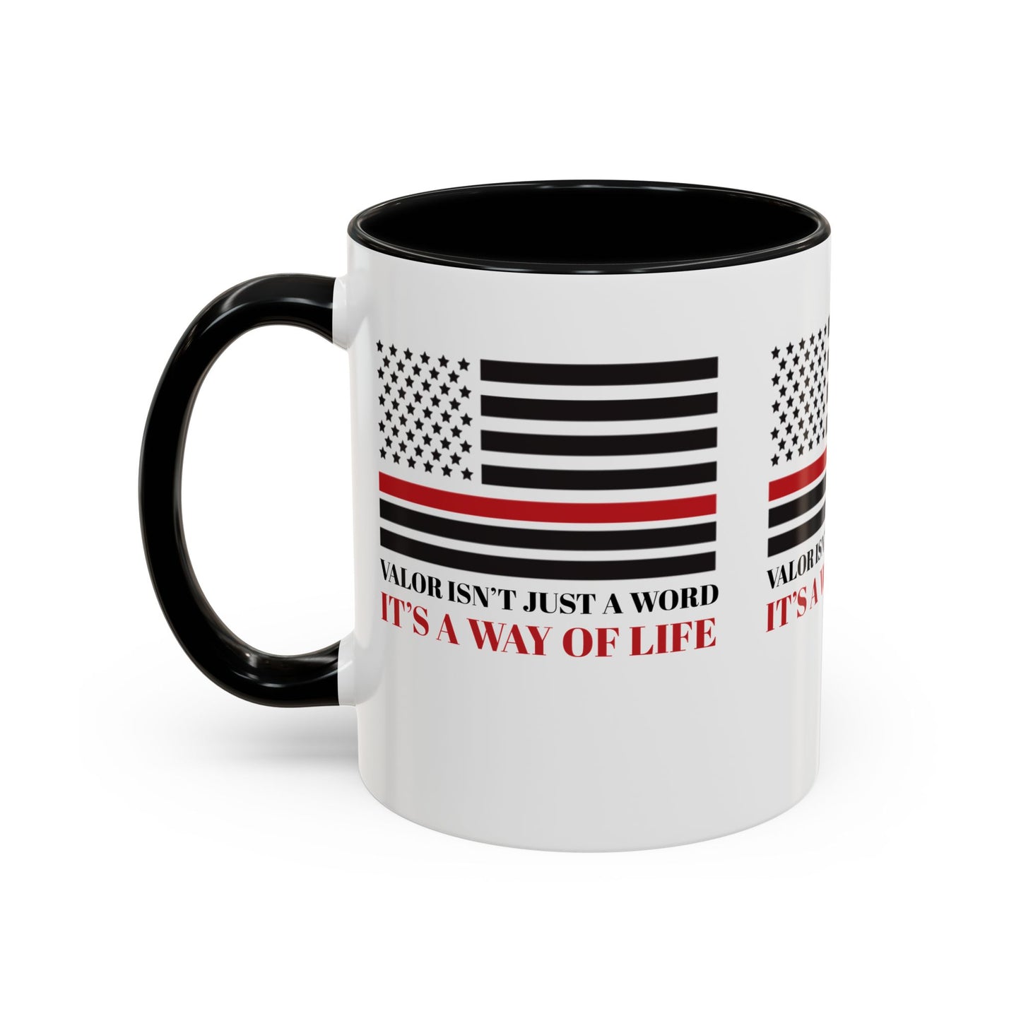 Firefighter Accent Coffee Mug – Valor isn’t just a word—it’s a way of life