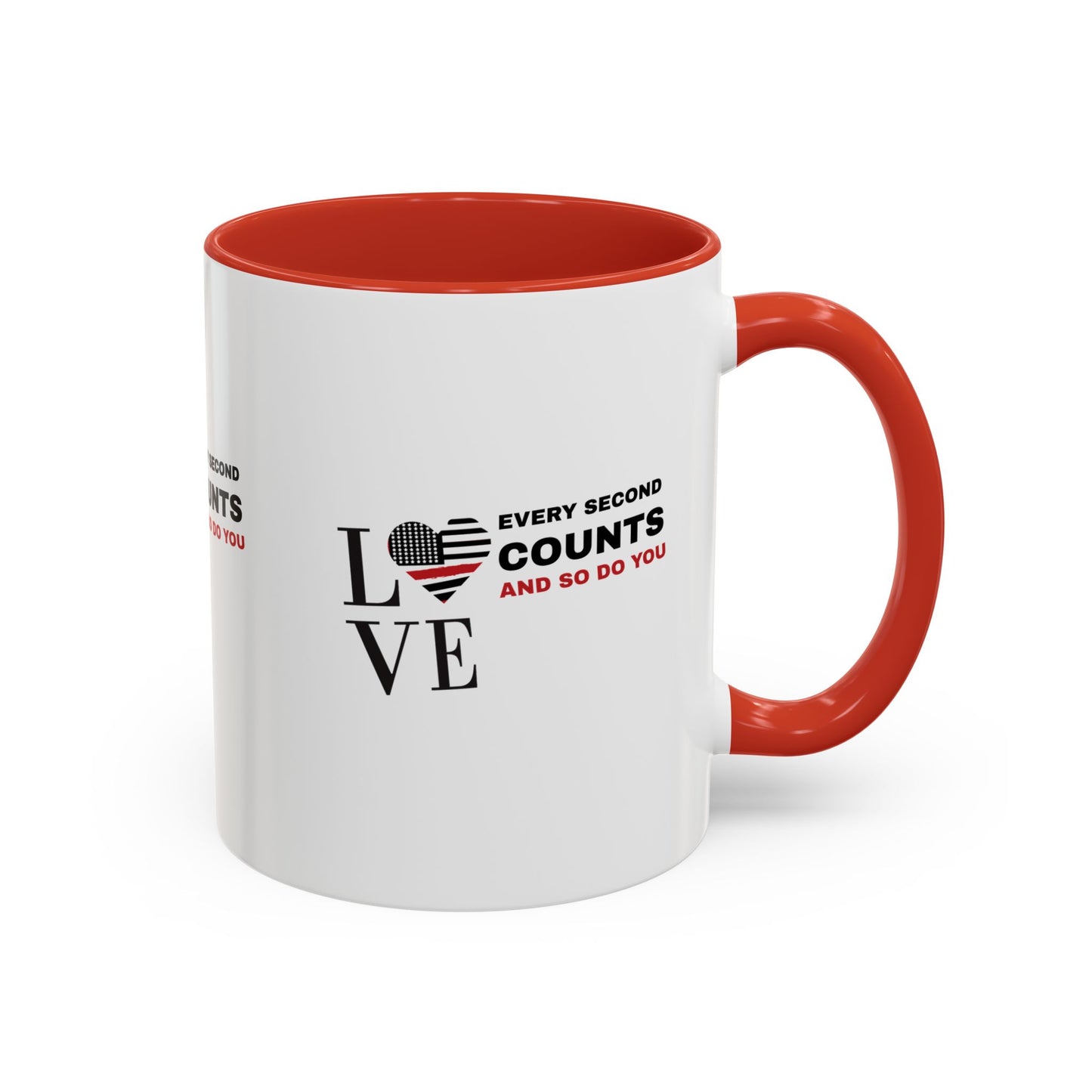 Firefighter Accent Coffee Mug – Every second counts, and so do you